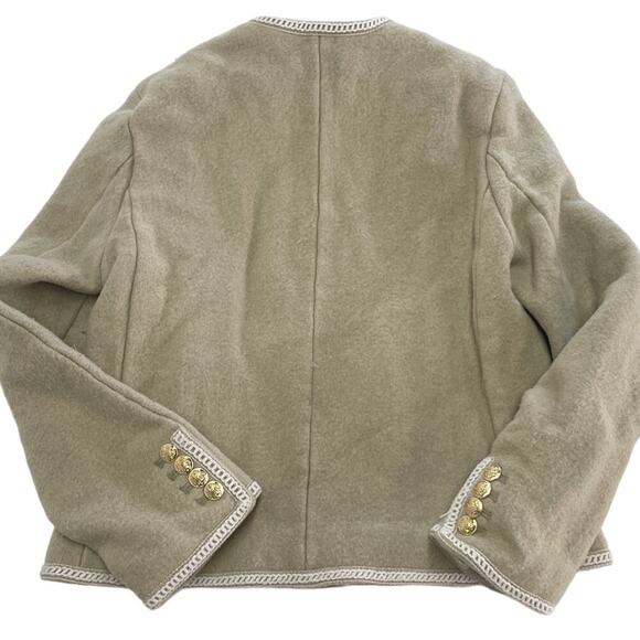Dunst Jacket Womens X Small Beige Tweed Boucle Gold Button Blazer Wool - Picture 4 of 11